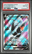 2020 POKEMON SWORD & SHIELD DARKNESS ABLAZE #178 FULL ART/HOUNDOOM V PSA 10 - Image 2