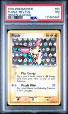 2004 POKEMON EX HIDDEN LEGENDS #69 PLUSLE-REVERSE FOIL PSA 7 - Image 2