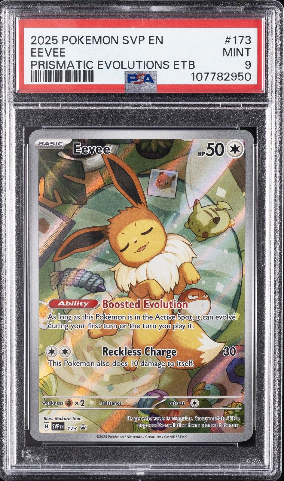 2025 POKEMON SVP EN-SV BLACK STAR PROMO #173 EEVEE PSA 9