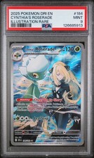 2025 POKEMON DRI EN-DESTINED RIVALS ILLUSTRATION RARE CYNTHIA'S ROSERADE PSA 9 - Image 2
