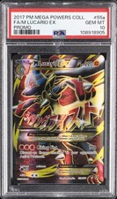 2017 POKEMON MEGA POWERS COLL PROMO #55A FULL ART/M LUCARIO EX PSA 10 - Image 2