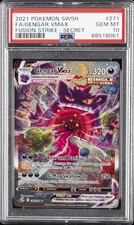 2021 POKEMON SWORD & SHIELD FUSION STRIKE SECRET FULL ART/GENGAR VMAX PSA 10 - Image 2