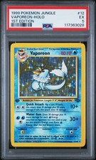 1999 POKEMON JUNGLE 1ST ED #12 VAPOREON-HOLO PSA 5 - Image 2