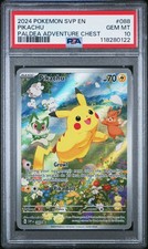 2024 POKEMON SVP EN-SV BLACK STAR PROMO PALDEA ADVENTURE CHEST PIKACHU PSA 10 - Image 2