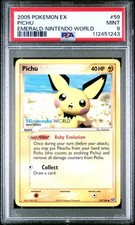 2005 POKEMON EX EMERALD NINTENDO WORLD #59 PICHU PSA 9 - Image 2