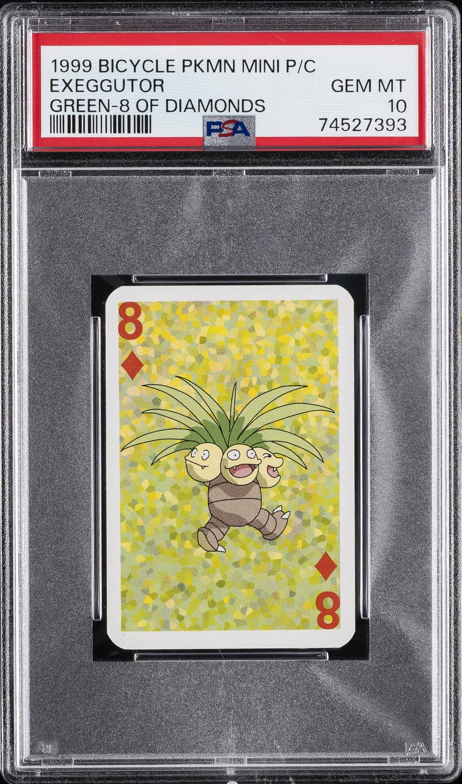 1999 BICYCLE POKEMON MINI PLAYING CARDS GREEN DECK EXEGGUTOR PSA 10 - Image 1