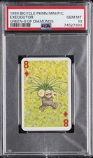 1999 BICYCLE POKEMON MINI PLAYING CARDS GREEN DECK EXEGGUTOR PSA 10 - Image 2