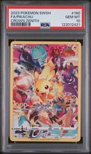 2023 POKEMON SWORD & SHIELD CROWN ZENITH #160 FULL ART/PIKACHU PSA 10 - Image 2