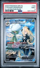 2025 POKEMON DRI EN-DESTINED RIVALS ILLUSTRATION RARE CYNTHIA'S ROSERADE PSA 9 - Image 2
