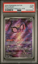 2024 POKEMON SHROUDED FABLE POKEMON CENTER ETB PROMO #129 PECHARUNT PSA 9 - Image 2