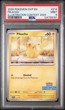 2025 POKEMON SVP EN-SV BLACK STAR PROMO ILLUSTRATION CONTEST 2024 PIKACHU PSA 9 - Image 2