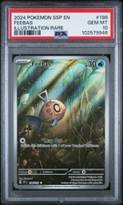 2024 POKEMON SSP EN-SURGING SPARKS ILLUSTRATION RARE #198 FEEBAS PSA 10 - Image 2