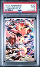 2025 POKEMON DRI EN-DESTINED RIVALS ILLUSTRATION RARE ETHAN'S TYPHLOSION PSA 9 - Image 2