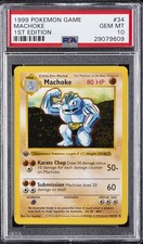 1999 POKEMON GAME 1ST ED #34 MACHOKE PSA 10 - Image 2