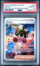 2024 POKEMON TWM EN-TWILIGHT MASQUERADE SPECIAL ILLUSTRATION RARE KIERAN PSA 10 - Image 2