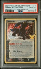 2021 POKEMON CELEBRATIONS CLASSIC COLL #17 UMBREON-GOLD STAR PSA 10 - Image 2