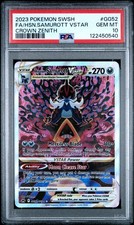 2023 POKEMON SWORD & SHIELD CROWN ZENITH FULL ART/HISUIAN SAMUROTT VSTAR PSA 10 - Image 2