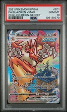 2021 POKEMON SWORD & SHIELD CHILLING REIGN SECRET FULL ART/BLAZIKEN VMAX PSA 10 - Image 2