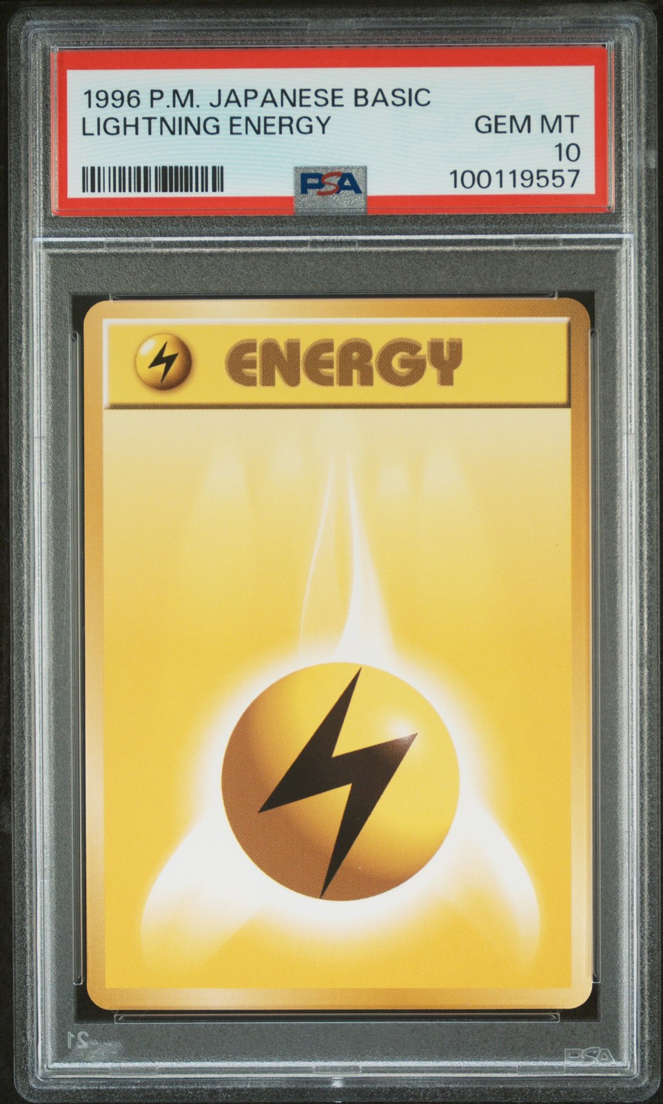 1996 POKEMON JPN BASIC LIGHTNING ENERGY PSA 10
