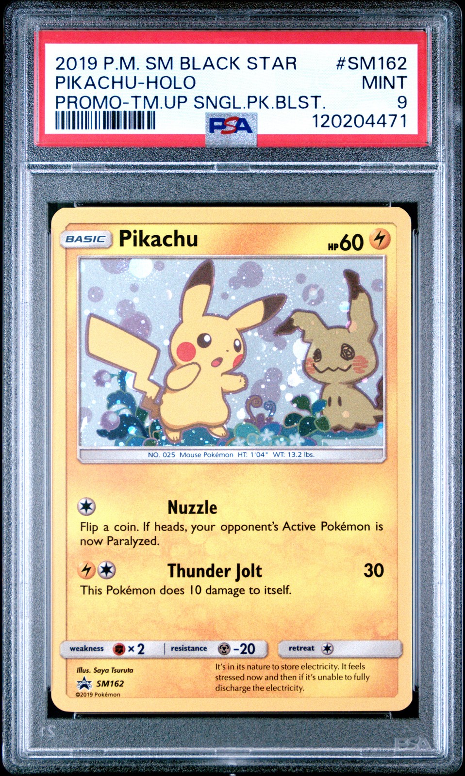 2019 POKEMON SM BLACK STAR PROMO TEAM UP SINGLE PACK BLISTERS PIKACHU-HOLO PSA 9 - Image 1