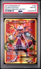2015 POKEMON XY BREAKTHROUGH SECRET #164 FULL ART/MEWTWO EX PSA 8 - Image 2