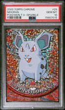 2000 TOPPS CHROME POKEMON T.V. SPARKLE #29 NIDORAN PSA 10 - Image 2