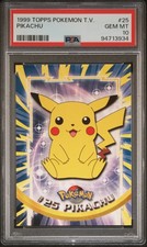 1999 TOPPS POKEMON TV #25 PIKACHU PSA 10 - Image 2
