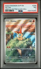 2025 POKEMON SVP EN-SV BLACK STAR PROMO #208 VICTINI PSA 7 - Image 2
