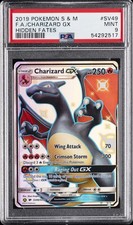 2019 POKEMON SUN & MOON HIDDEN FATES #SV49 FULL ART/CHARIZARD GX PSA 9 - Image 2