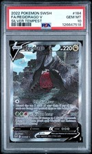 2022 POKEMON SWORD & SHIELD SILVER TEMPEST #184 FULL ART/REGIDRAGO V PSA 10 - Image 2