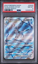 2023 POKEMON SWORD & SHIELD CROWN ZENITH #GG40 FULL ART/GLACEON VSTAR PSA 8 - Image 2