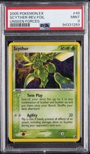 2005 POKEMON EX UNSEEN FORCES #46 SCYTHER-REVERSE FOIL PSA 9 - Image 2