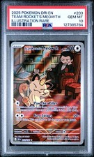 2025 POKEMON DRI EN-DESTINED RIVALS #203 TEAM ROCKET'S MEOWTH PSA 10 - Image 2