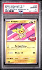 2024 POKEMON INDONESIAN SV-P PROMO #190 PIKACHU IN BATIK SHIRT PSA 10 - Image 2