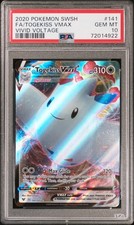 2020 POKEMON SWORD & SHIELD VIVID VOLTAGE #141 FULL ART/TOGEKISS VMAX PSA 10 - Image 2