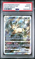 2023 POKEMON SWORD & SHIELD CROWN ZENITH #GG35 FULL ART/LEAFEON VSTAR PSA 10 - Image 2