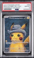 2023 POKEMON SVP EN-SV BLACK STAR PROMO #085 PIKACHU WITH GREY FELT HAT PSA 10 - Image 2