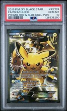 2016 POKEMON XY BLACK STAR PROMO #XY124 FULL ART/PIKACHU EX PSA 10 - Image 2