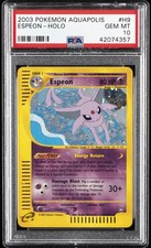 2003 POKEMON AQUAPOLIS #H9 ESPEON-HOLO PSA 10 - Image 2
