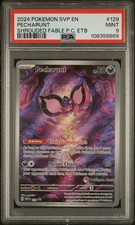2024 POKEMON SHROUDED FABLE POKEMON CENTER ETB PROMO #129 PECHARUNT PSA 9 - Image 2