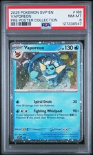 2025 POKEMON SVP EN-SV BLACK STAR PROMO #168 VAPOREON PSA 8 - Image 2