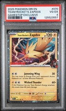 2025 POKEMON DRI EN-DESTINED RIVALS #070 TEAM ROCKET'S ZAPDOS PSA 4 - Image 2