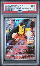 2023 POKEMON JPN SV-P PROMO #098 DETECTIVE PIKACHU PSA 9 - Image 2
