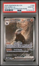 2025 POKEMON BLK EN-BLACK BOLT SPECIAL ILLUSTRATION RARE EXCADRILL EX PSA 10 - Image 2