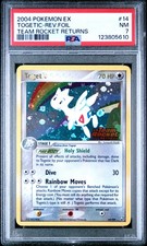 2004 POKEMON EX TEAM ROCKET RETURNS #14 TOGETIC-REVERSE FOIL PSA 7 - Image 2