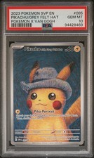 2023 POKEMON SVP EN-SV BLACK STAR PROMO #085 PIKACHU WITH GREY FELT HAT PSA 10 - Image 2