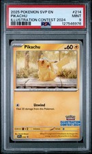 2025 POKEMON SVP EN-SV BLACK STAR PROMO ILLUSTRATION CONTEST 2024 PIKACHU PSA 9 - Image 2