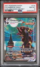 2021 POKEMON SWORD & SHIELD EVOLVING SKIES SECRET FULL ART/UMBREON VMAX PSA 8 - Image 2