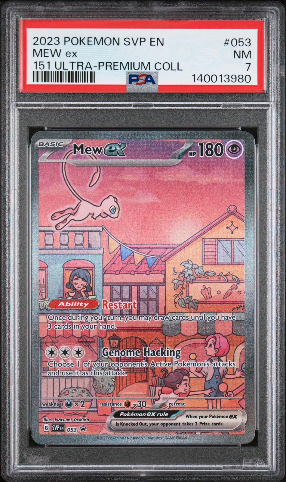 2023 POKEMON SVP EN-SV BLACK STAR PROMO 151 ULTRA-PREM COLL #053 MEW EX PSA 7